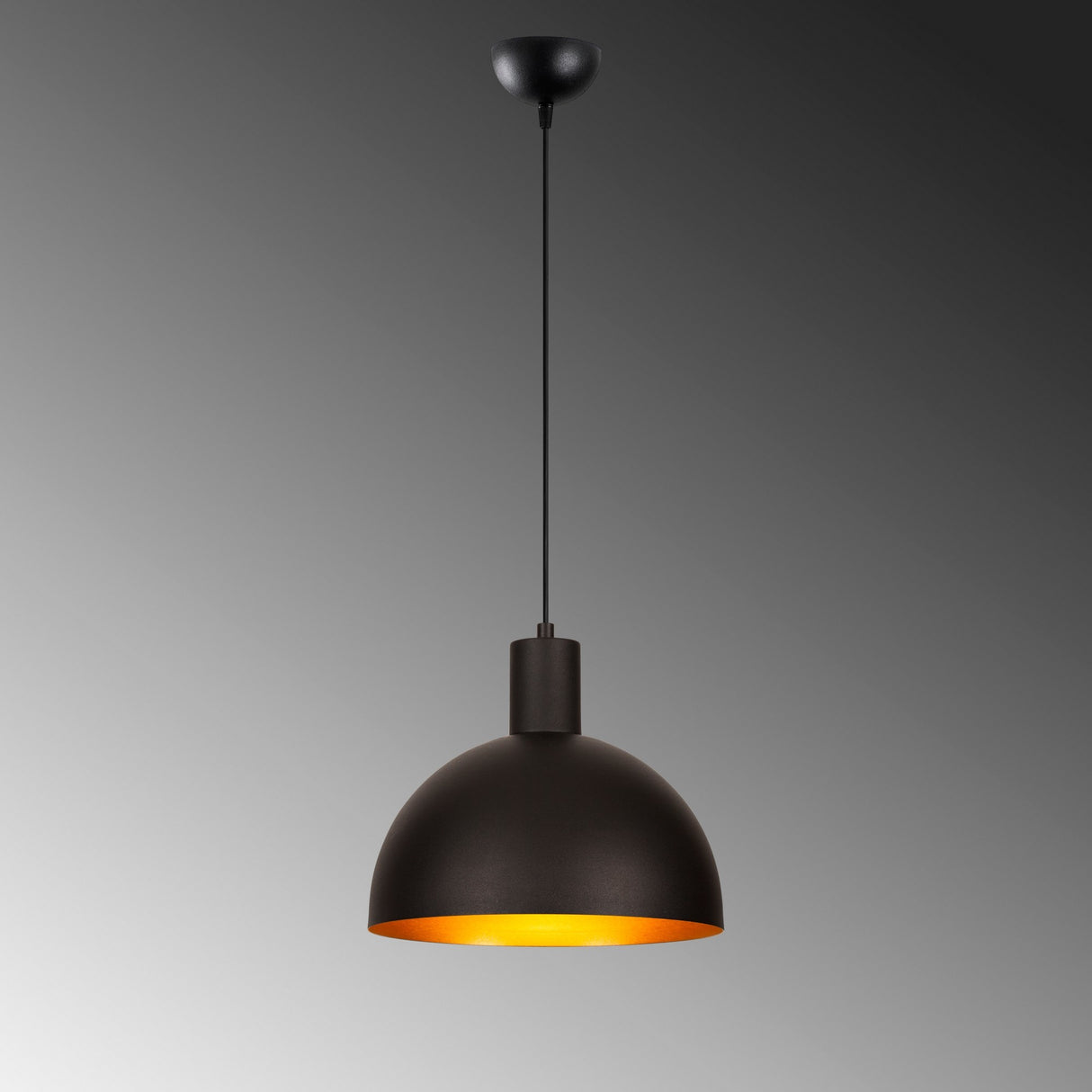 Lustră Sivani - MR-306, Negru - Auriu, Ø30x117 cm