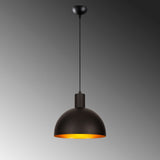 Lustră Sivani - MR-306, Negru - Auriu, Ø30x117 cm