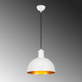 Lustră Sivani - MR-625, Alb - Auriu, Ø30x117 cm