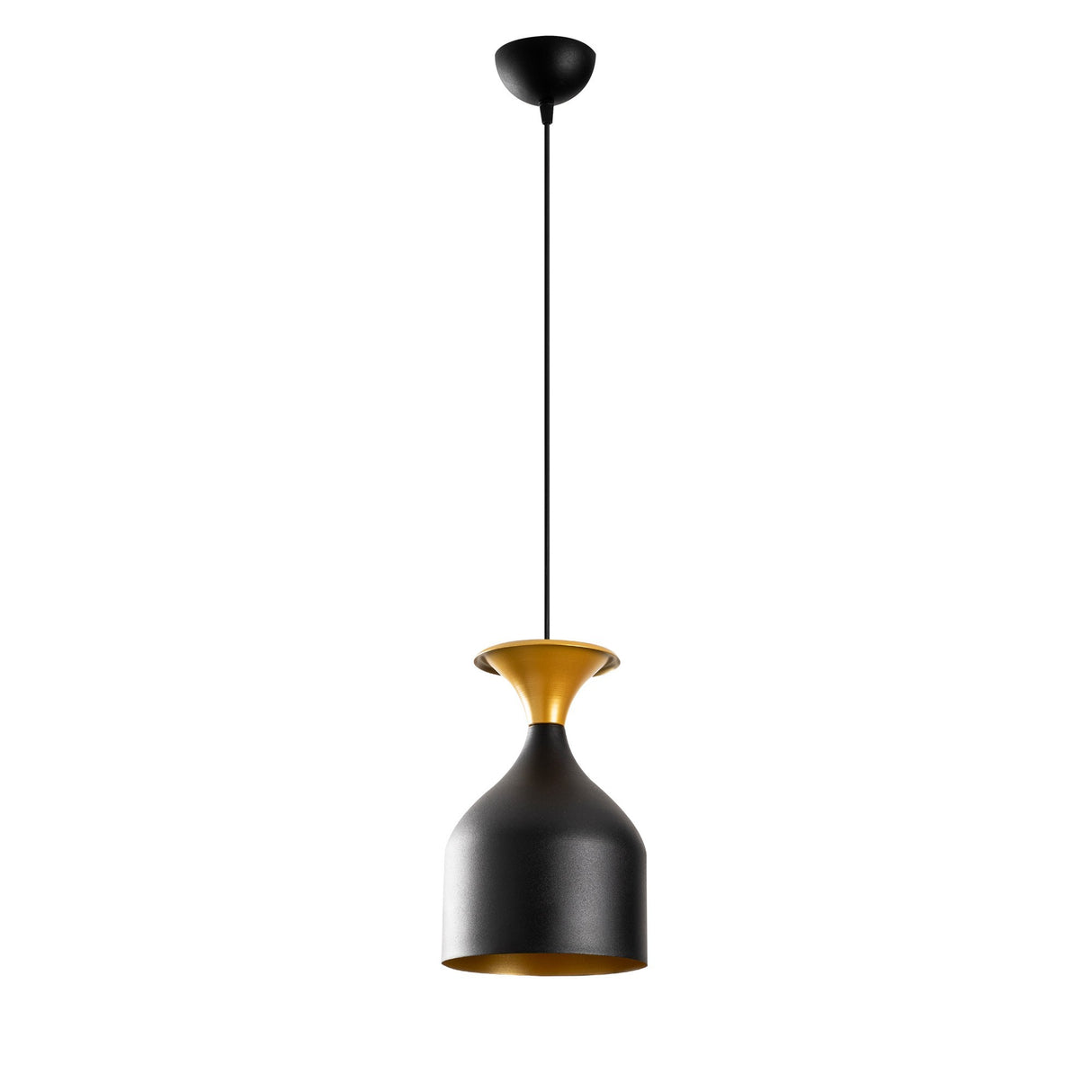 Lustră Sivani - MR - 825, Negru - Auriu, Ø17x113 cm