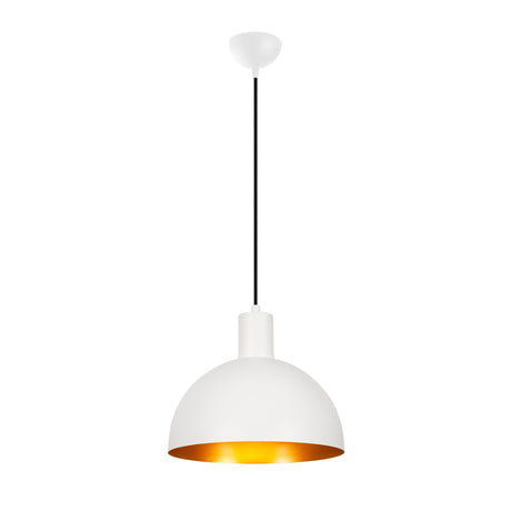 Lustră Sivani - MR-625, Alb - Auriu, Ø30x117 cm