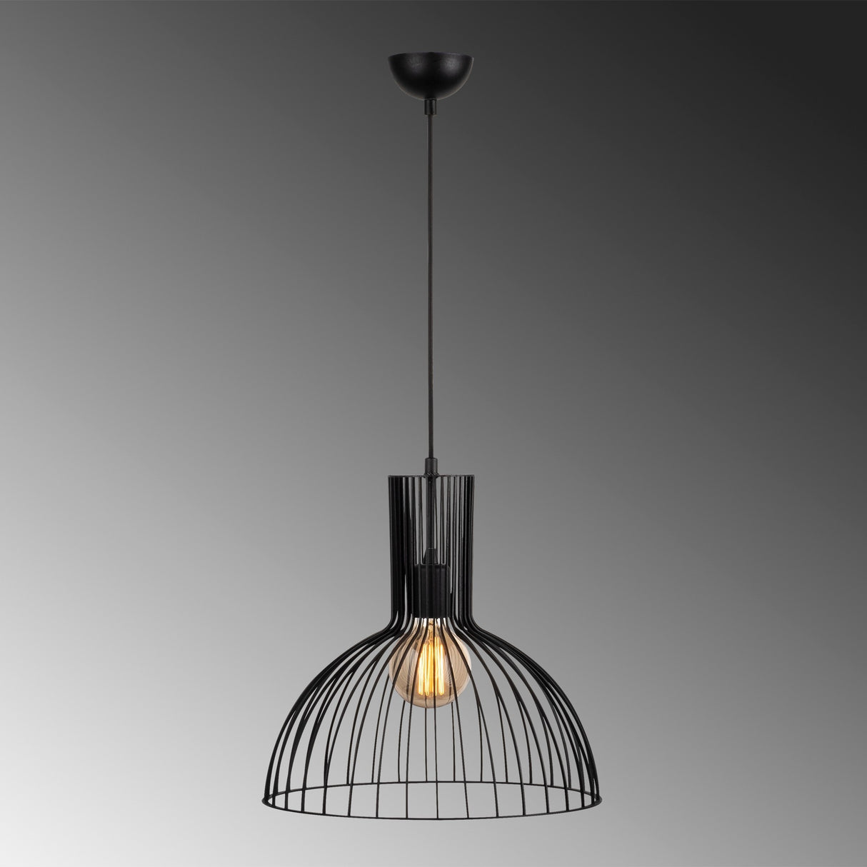 Lustră Fellini - MR - 672, Negru, Ø38x136 cm