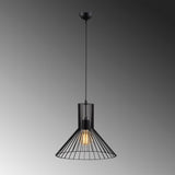 Lustră Fellini - MR - 757, Negru, Ø38x128 cm