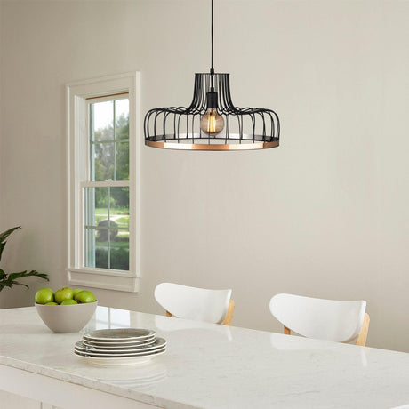 Lustra Zillie Design, Negru/Cupru