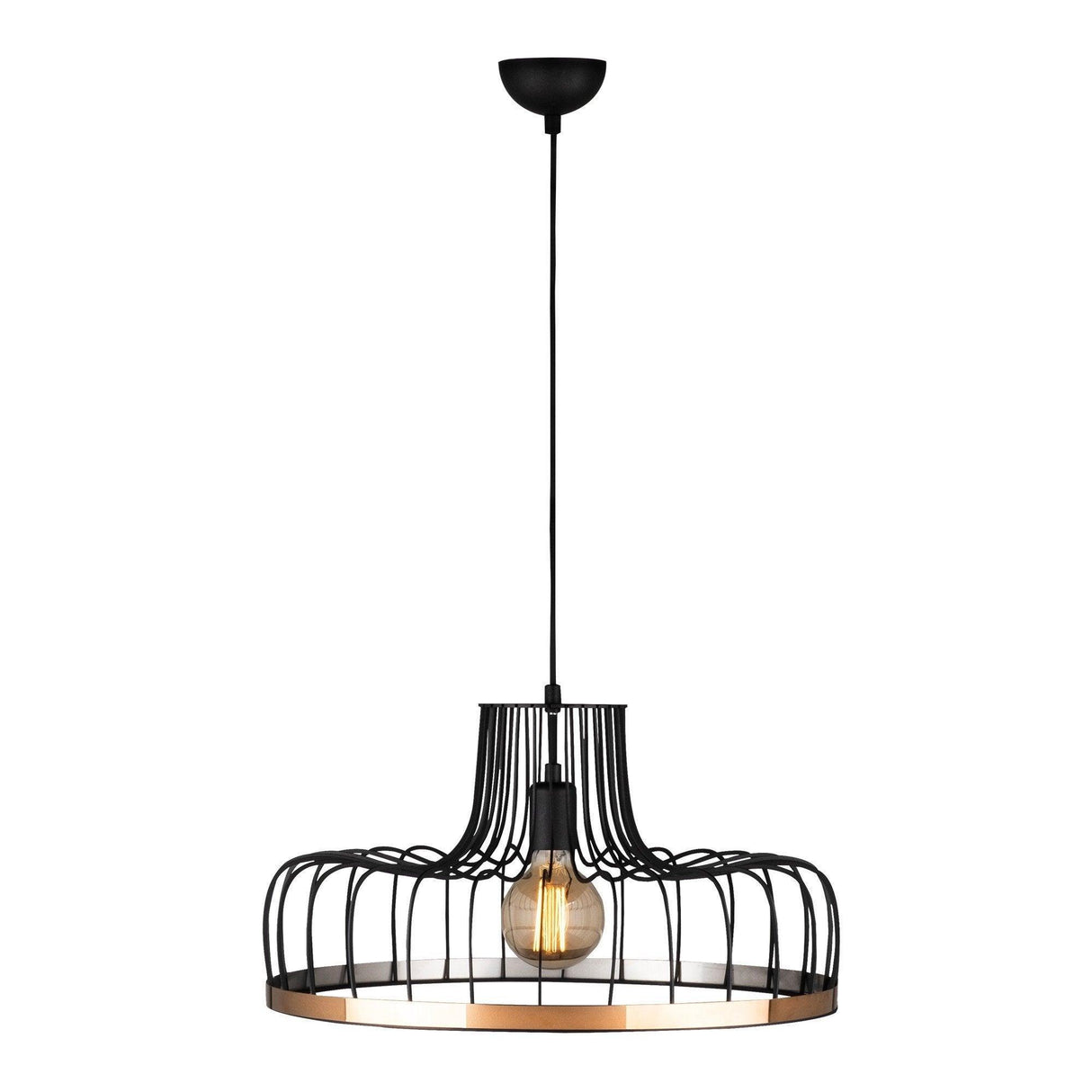 Lustra Zillie Design, Negru/Cupru