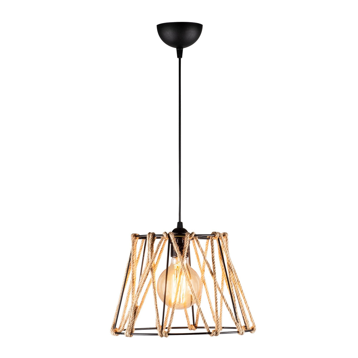 Lustră Jutini - MR - 784, Negru - Bej, Ø30x116 cm
