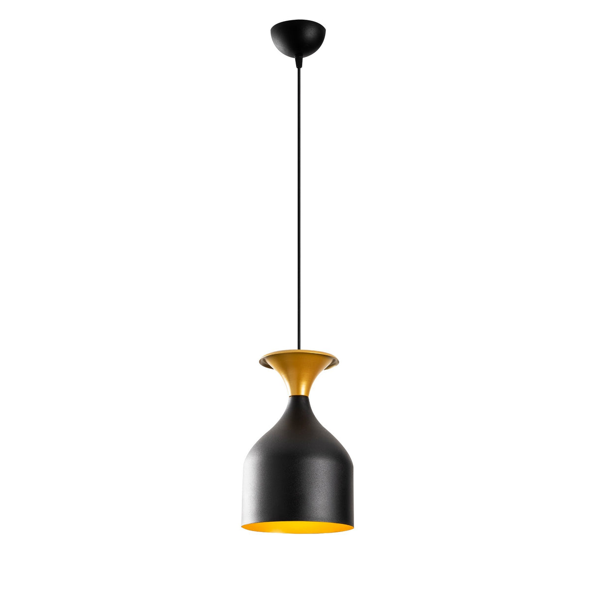 Lustră Sivani - MR - 825, Negru - Auriu, Ø17x113 cm