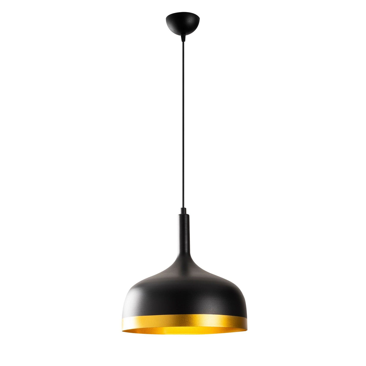 Lustră Sivani - MR - 826, Negru - Auriu, Ø30x128 cm