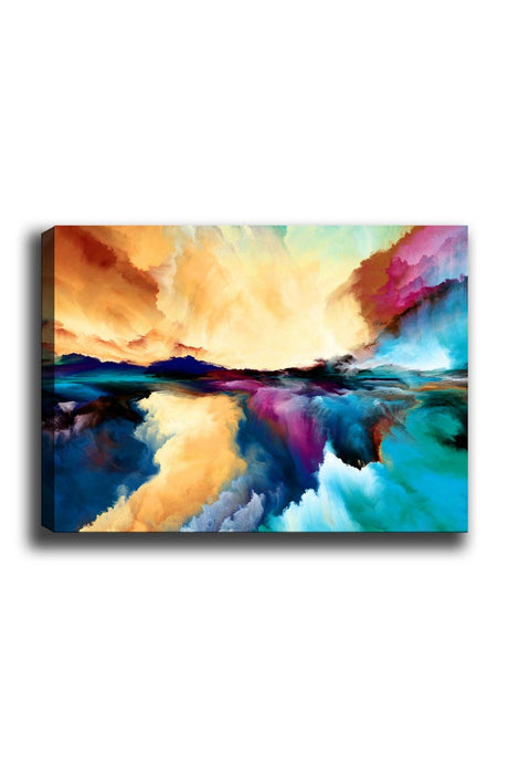 Tablou Canvas Punere Soarelui, Multicolor, 100 x 70 cm