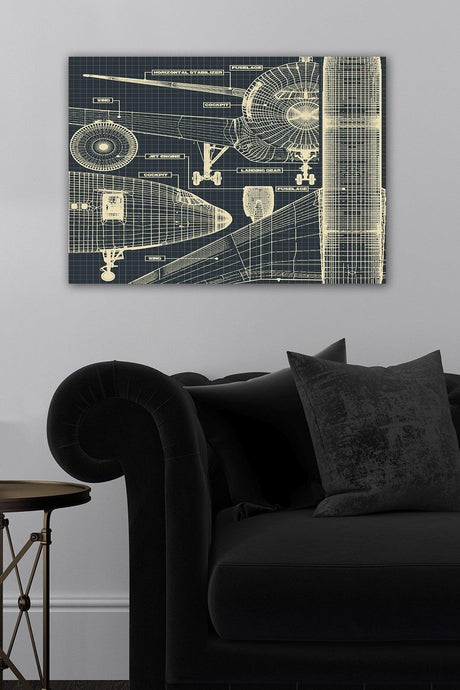 Tablou Canvas Avion, Multicolor, 70 x 50 cm