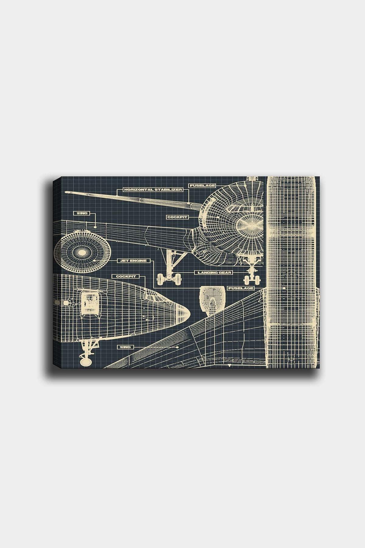Tablou Canvas Avion, Multicolor, 70 x 50 cm