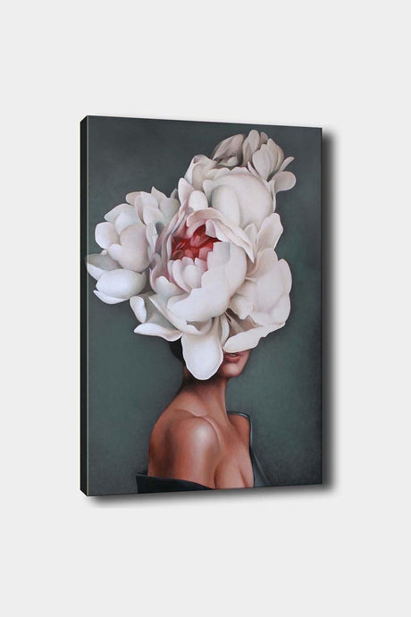 Tablou Canvas Lady in Alb, Multicolor, 100 x 70 cm