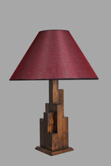 Veioză 8301-2M, Nuc - Bordo, Ø45x57 cm