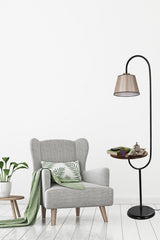 Lampadar cu masuta de cafea Zumrut - Bej închis, SKU 534LUN3549