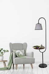 Lampadar cu masuta de cafea Zumrut - Gri, SKU 534LUN3549