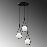 Lustră Mudoni - MR - 938, Negru, Ø46x136 cm