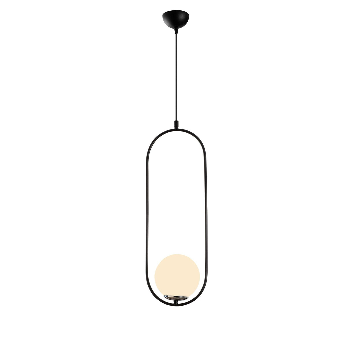 Lustră Mudoni - MR - 837, Negru - Alb, Ø15x146 cm