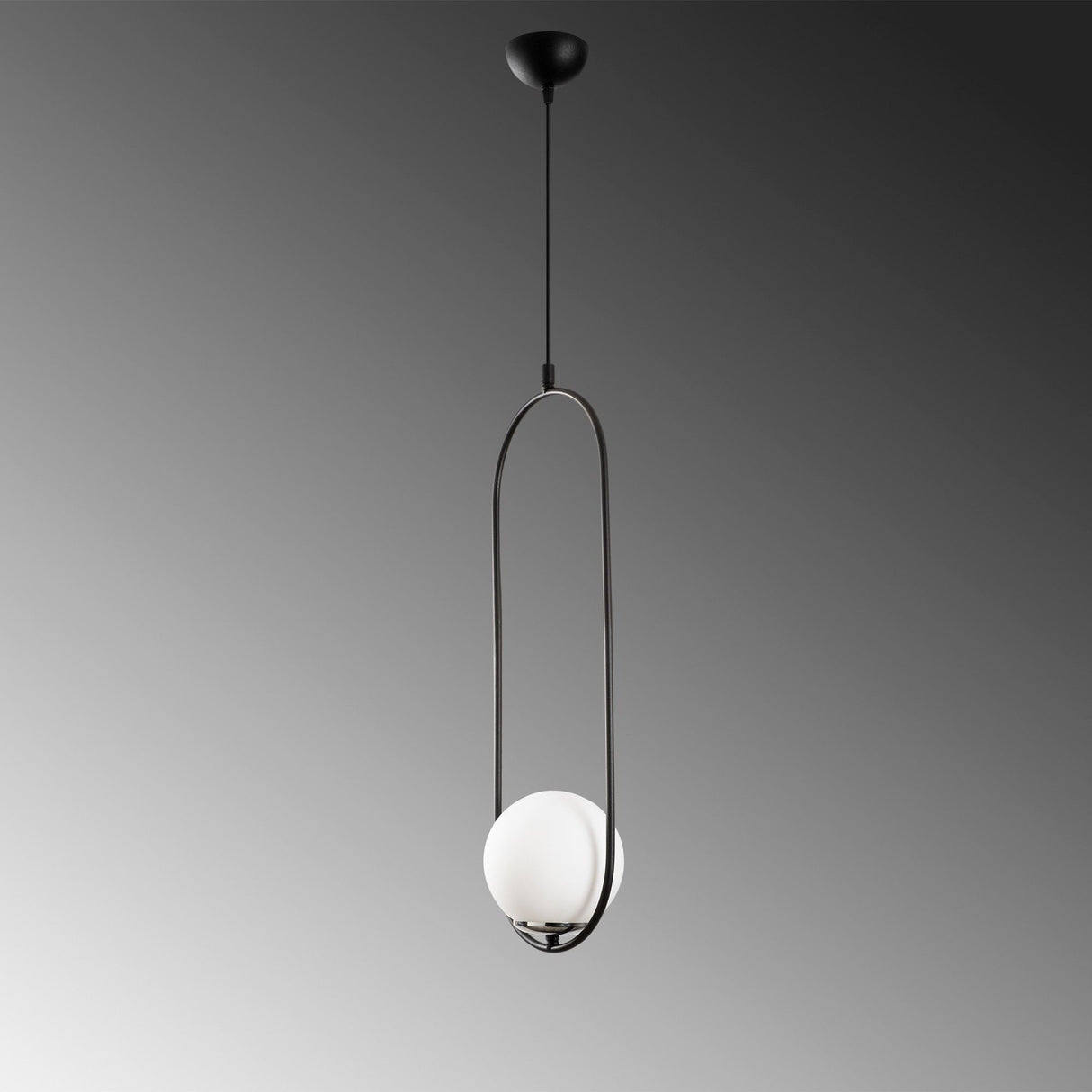 Lustră Mudoni - MR - 837, Negru - Alb, Ø15x146 cm