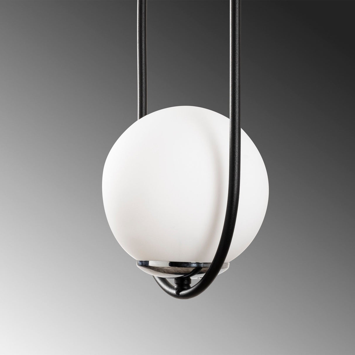 Lustră Mudoni - MR - 837, Negru - Alb, Ø15x146 cm