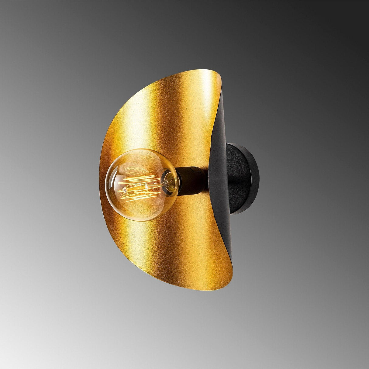 Aplica de perete Luminoox, Negru/Auriu