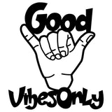 Decorațiune de perete din metal Good Vibes Only, Negru, 52x58x0 cm