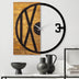 Ceas de perete decorativ din lemn Wooden Clock 24, Nuc, 3x58x58 cm, SKU 539TNL1124