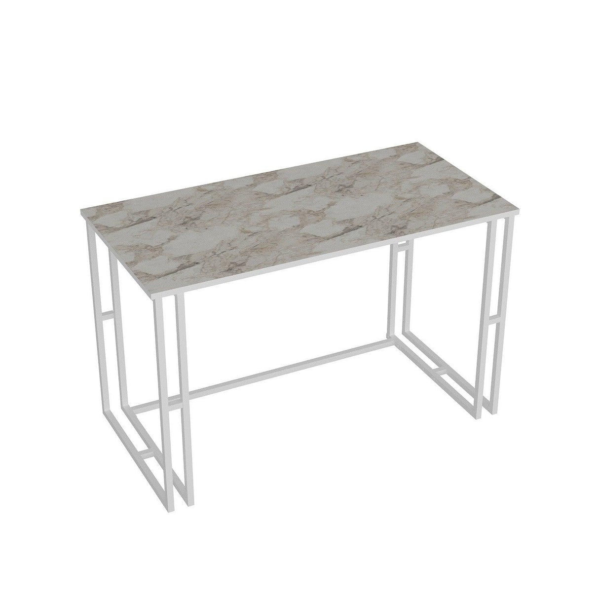 Birou Alfa cu picioare metalice 120 x 75 x 60 cm - Alb, SKU 541HDL1101