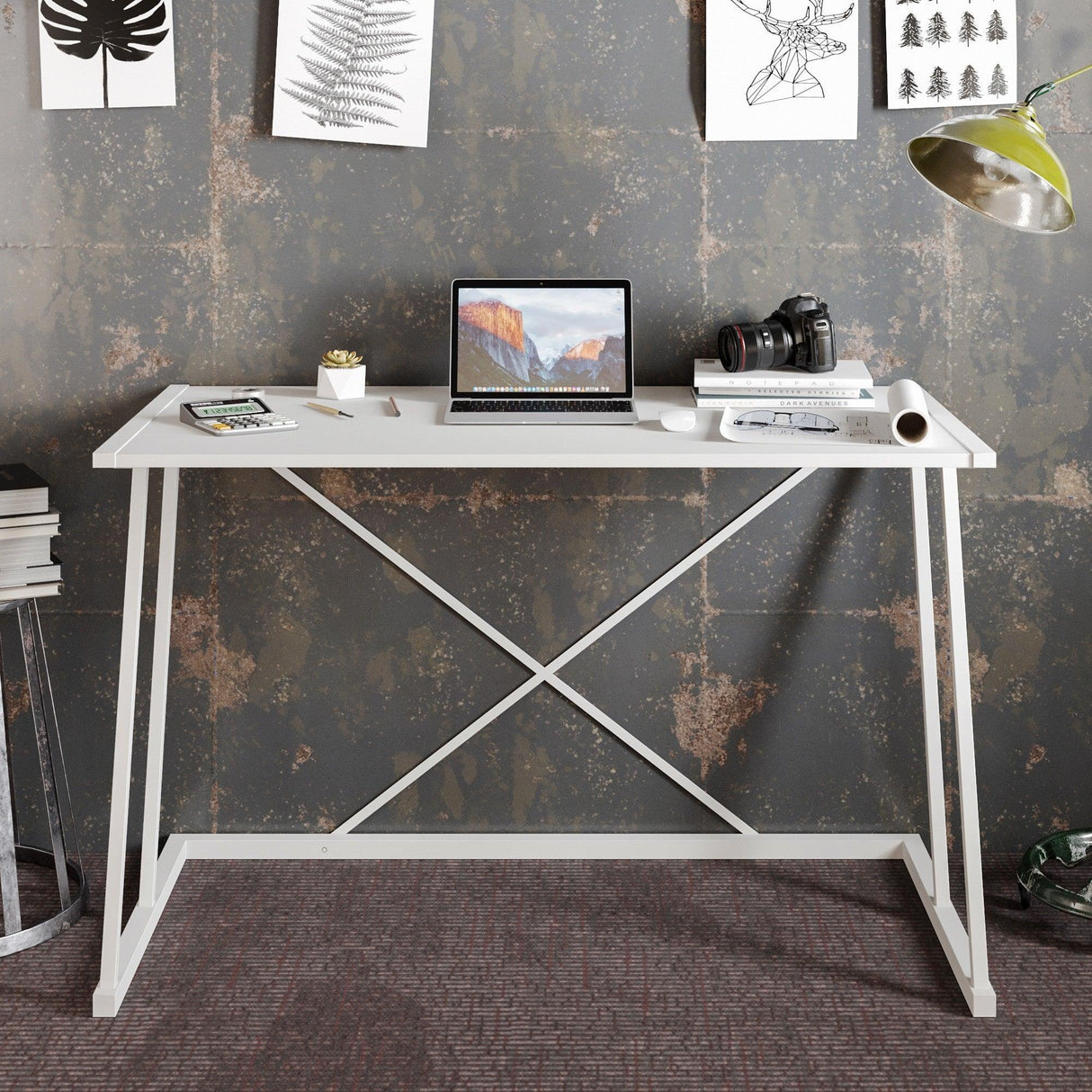 Birou Anemon, Diverse culori, Diverse dimensiuni - Alb - 120x75x75 cm | SKU: 541HDL1103 | Birou Anemon, varianta Alb - 120x75x75 cm, produs pentru amenajarea locuinței, disponibil online în România la CasaMob