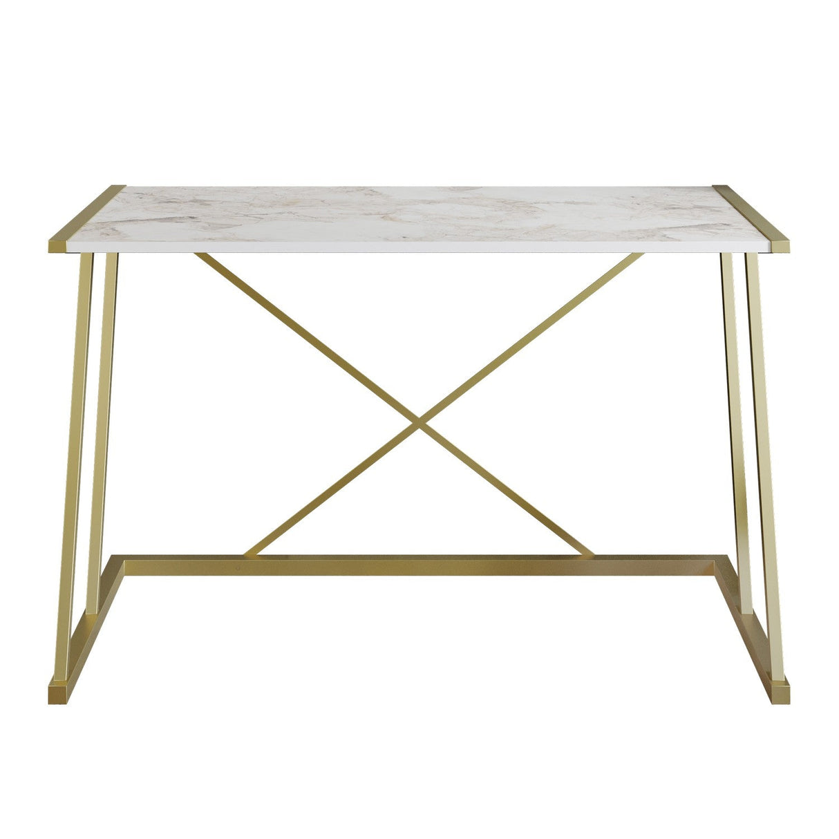Birou Anemon, Diverse culori, Diverse dimensiuni - Alb - Auriu - 120x60x75 cm | SKU: 541HDL1105 | Birou Anemon, varianta Alb - Auriu - 120x60x75 cm, produs pentru amenajarea locuinței, disponibil online în România la CasaMob