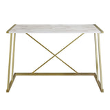 Birou Anemon, Diverse culori, Diverse dimensiuni - Alb - Auriu - 120x60x75 cm | SKU: 541HDL1105 | Birou Anemon, varianta Alb - Auriu - 120x60x75 cm, produs pentru amenajarea locuinței, disponibil online în România la CasaMob