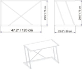 Birou Anemon, Diverse culori, Diverse dimensiuni - Alb - Auriu - 120x60x75 cm | SKU: 541HDL1105 | Birou Anemon, varianta Alb - Auriu - 120x60x75 cm, produs pentru amenajarea locuinței, disponibil online în România la CasaMob