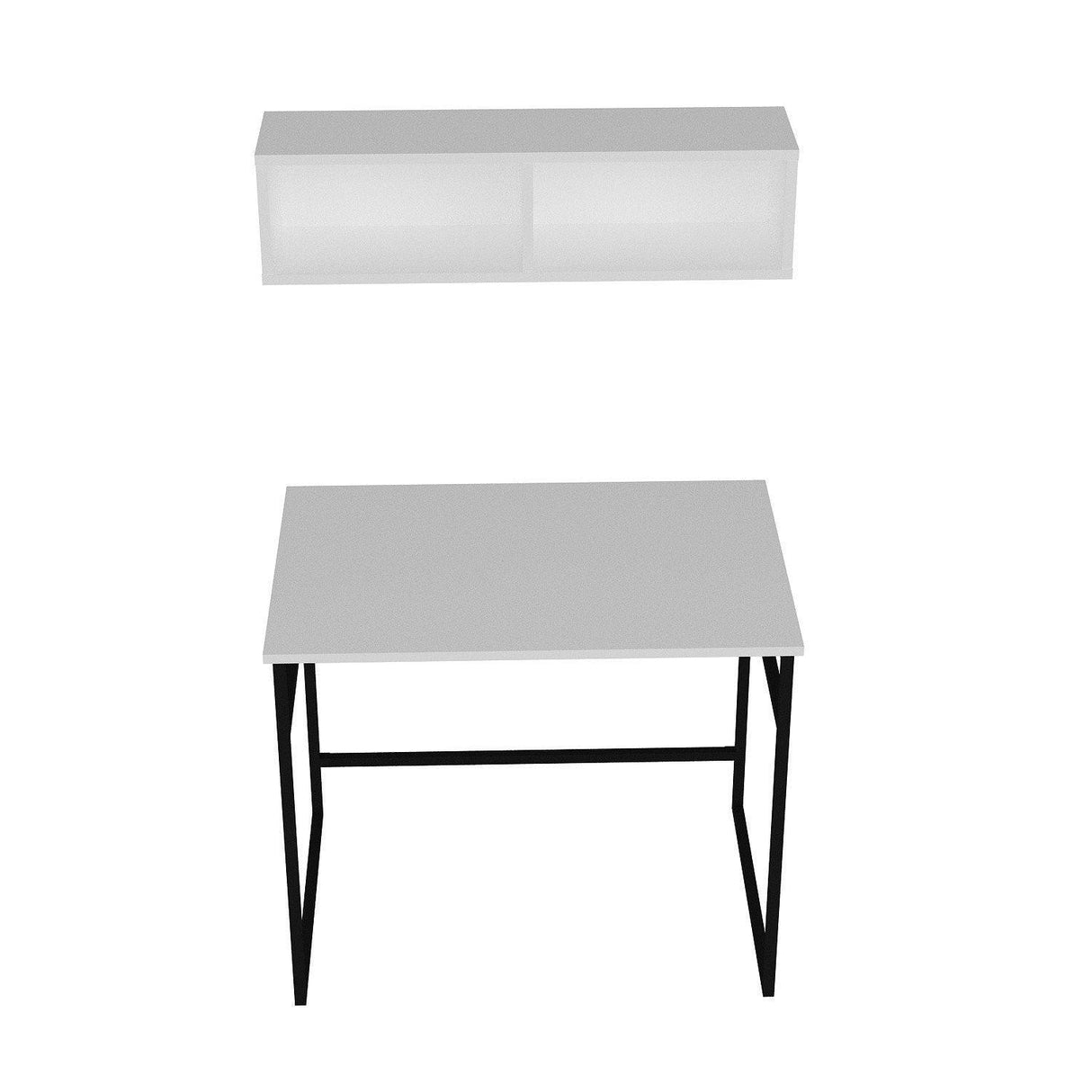 Birou Gama, Diverse culori, 90x60x75 cm - Alb - Negru | SKU: 541HDL1106 | Birou Gama, 90x60x75 cm, varianta Alb - Negru, produs pentru amenajarea locuinței, disponibil online în România la CasaMob