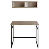 Birou Gama, Diverse culori, 90x60x75 cm - Nuc - Negru | SKU: 541HDL1107 | Birou Gama, 90x60x75 cm, varianta Nuc - Negru, produs pentru amenajarea locuinței, disponibil online în România la CasaMob