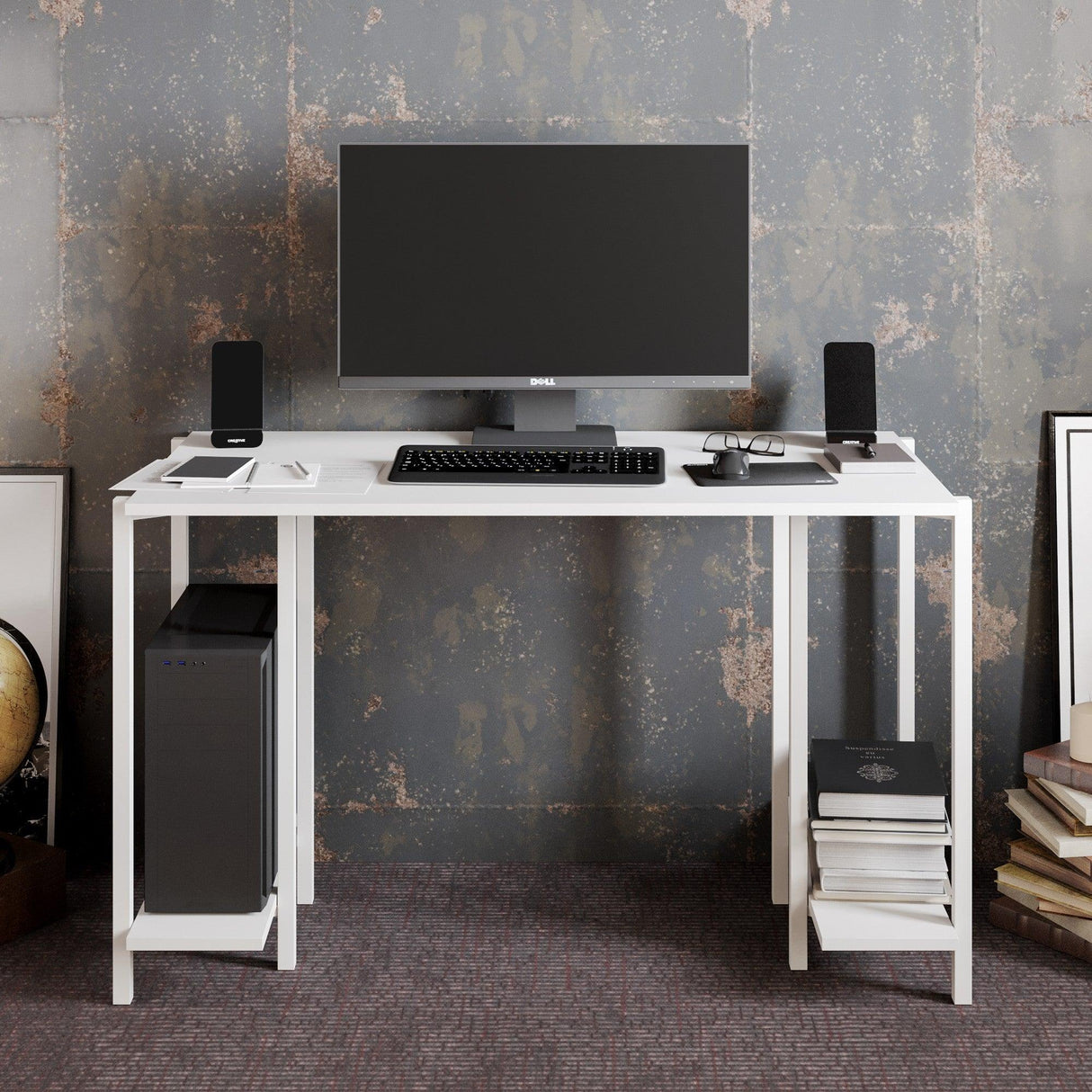 Birou Reader, Diverse culori, 125x60x74 cm - Alb | SKU: 541HDL1112 | Birou Reader, 125x60x74 cm, varianta Alb, produs pentru amenajarea locuinței, disponibil online în România la CasaMob