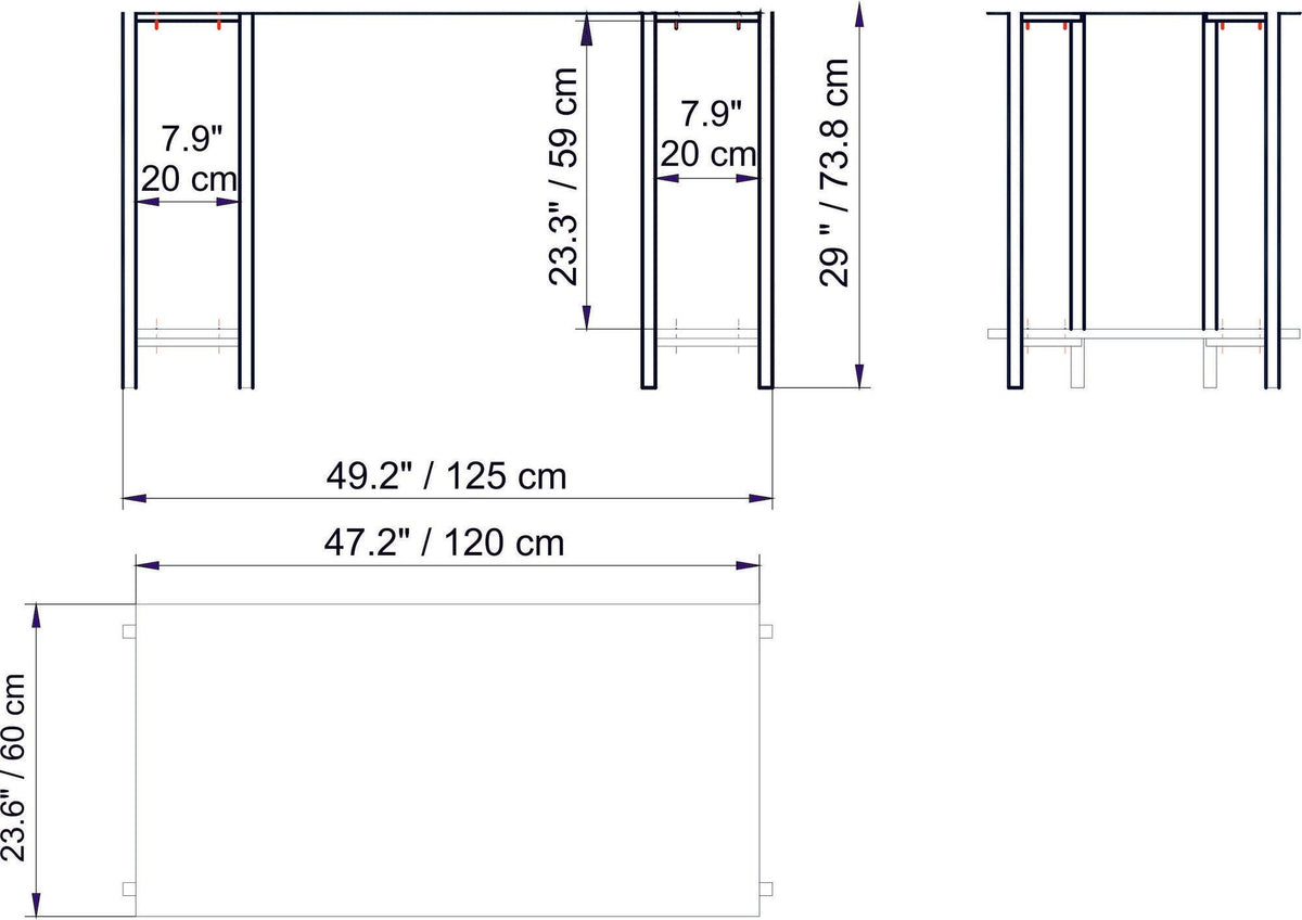 Alb | SKU: 541HDL1112 | Birou Reader, 125x60x74 cm, varianta Alb, produs pentru amenajarea locuinței, disponibil online în România la CasaMob