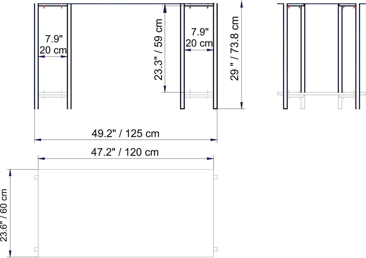 Birou Reader, Diverse culori, 125x60x74 cm - Negru - Nuc | SKU: 541HDL1114 | Birou Reader, 125x60x74 cm, varianta Negru - Nuc, produs pentru amenajarea locuinței, disponibil online în România la CasaMob