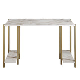 Birou Reader, Diverse culori, 125x60x74 cm - Alb - Auriu | SKU: 541HDL1113 | Birou Reader, 125x60x74 cm, varianta Alb - Auriu, produs pentru amenajarea locuinței, disponibil online în România la CasaMob