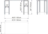Birou Reader, Diverse culori, 125x60x74 cm - Alb - Auriu | SKU: 541HDL1113 | Birou Reader, 125x60x74 cm, varianta Alb - Auriu, produs pentru amenajarea locuinței, disponibil online în România la CasaMob
