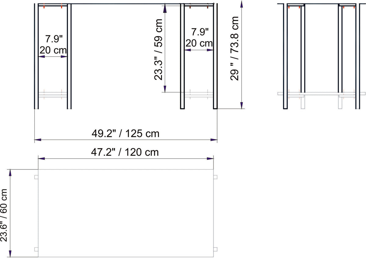 Alb - Auriu | SKU: 541HDL1113 | Birou Reader, 125x60x74 cm, varianta Alb - Auriu, produs pentru amenajarea locuinței, disponibil online în România la CasaMob