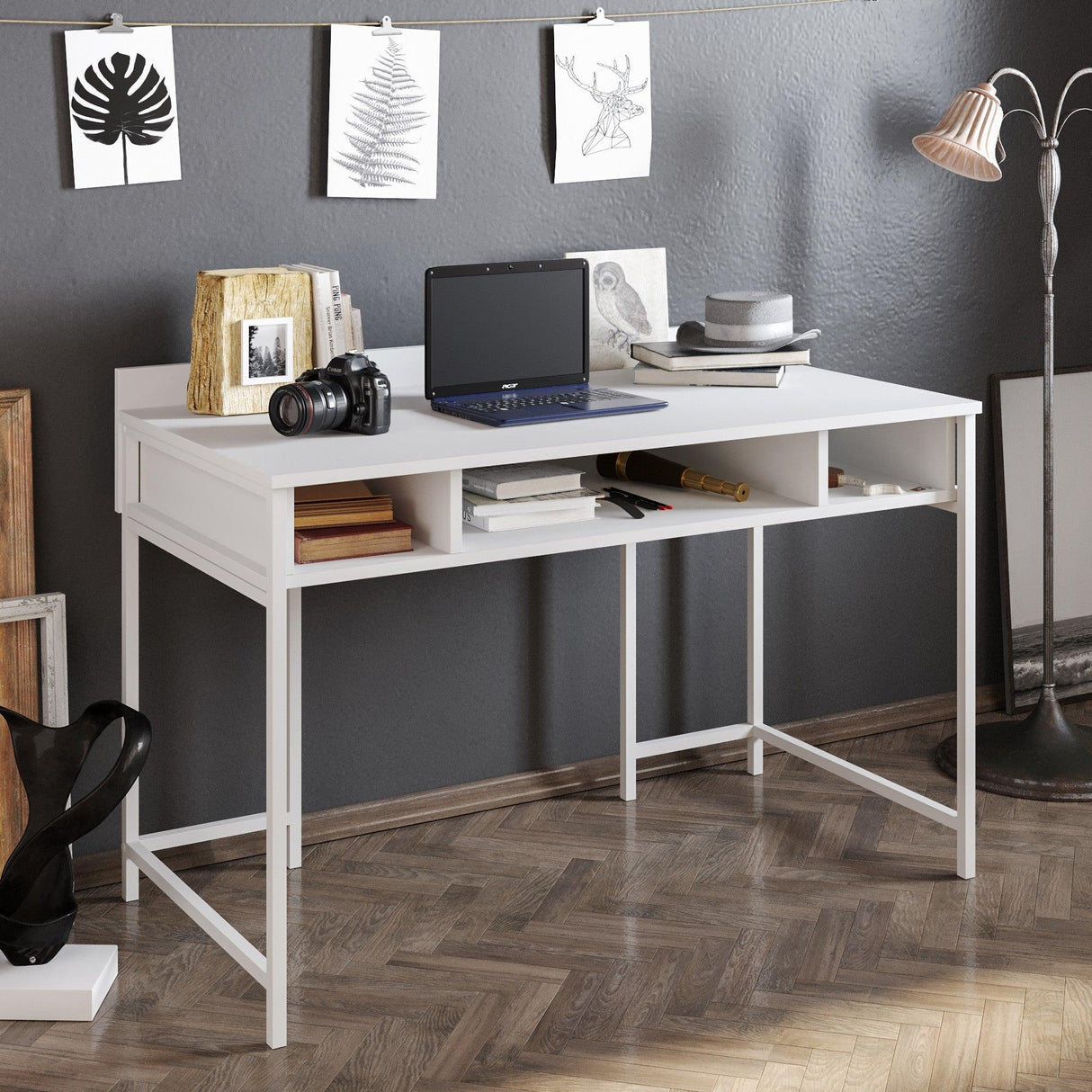 Birou Tumata, Diverse culori, Diverse dimensiuni - Alb - 120x62x65 cm | SKU: 541HDL1121 | Birou Tumata, varianta Alb - 120x62x65 cm, produs pentru amenajarea locuinței, disponibil online în România la CasaMob