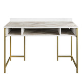 Birou Tumata, Diverse culori, Diverse dimensiuni - Auriu - Alb - 120x60x75 cm | SKU: 541HDL1123 | Birou Tumata, varianta Auriu - Alb - 120x60x75 cm, produs pentru amenajarea locuinței, disponibil online în România la CasaMob
