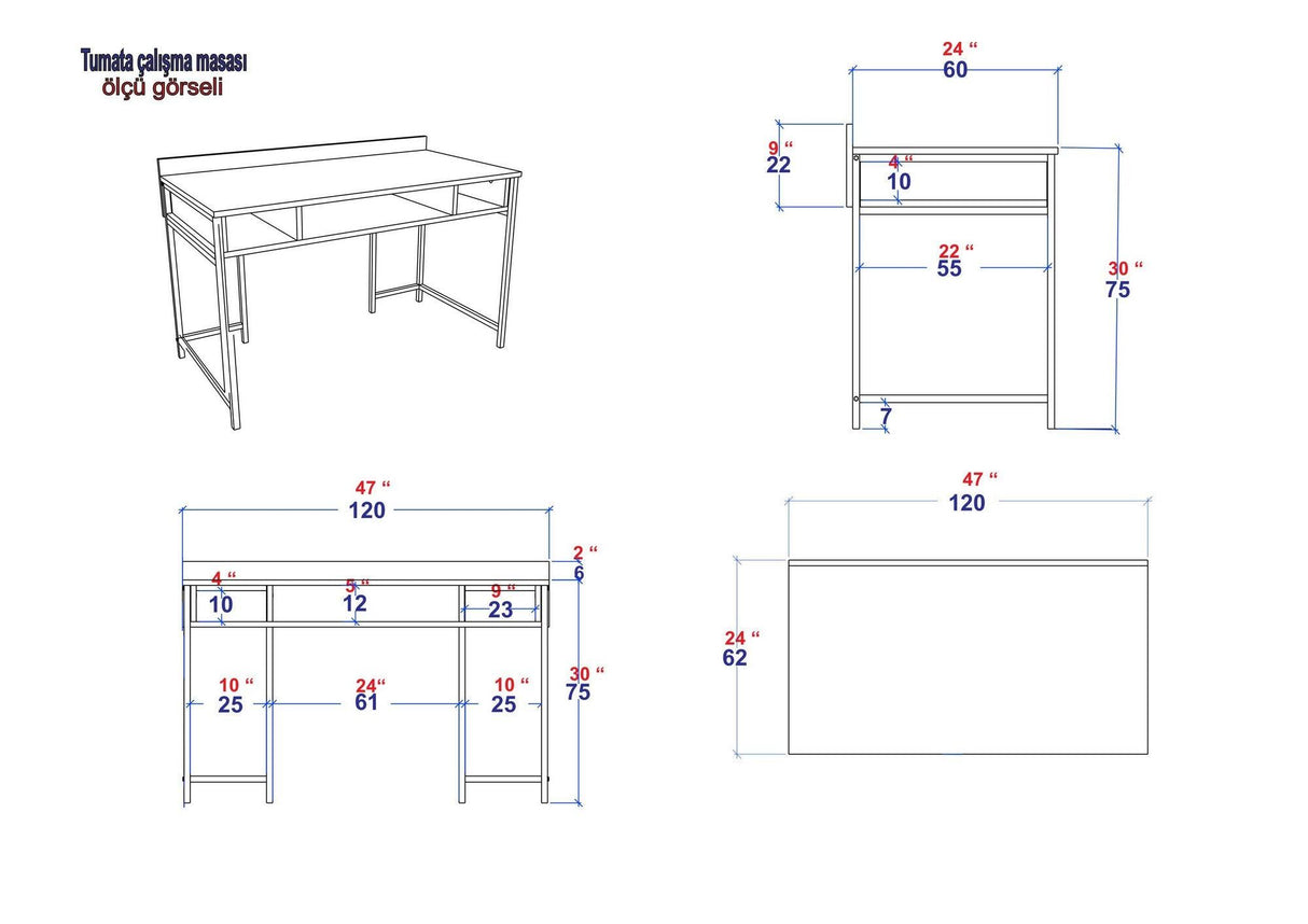Birou Tumata, Diverse culori, Diverse dimensiuni - Auriu - Alb - 120x60x75 cm | SKU: 541HDL1123 | Birou Tumata, varianta Auriu - Alb - 120x60x75 cm, produs pentru amenajarea locuinței, disponibil online în România la CasaMob