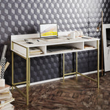 Birou Tumata, Diverse culori, Diverse dimensiuni - Auriu - Alb - 120x60x75 cm | SKU: 541HDL1123 | Birou Tumata, varianta Auriu - Alb - 120x60x75 cm, produs pentru amenajarea locuinței, disponibil online în România la CasaMob