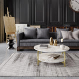 Măsuță de cafea Versy, Diverse culori, Diverse dimensiuni - Auriu - Alb - 90x37x90 cm | SKU: 541HDL1213 | Măsuță de cafea Versy, varianta Auriu - Alb - 90x37x90 cm, produs pentru amenajarea locuinței, disponibil online în România la CasaMob