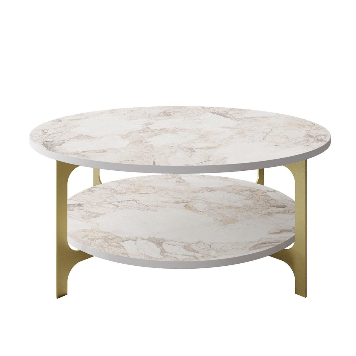 Măsuță de cafea Versy, Diverse culori, Diverse dimensiuni - Auriu - Alb - 90x37x90 cm | SKU: 541HDL1213 | Măsuță de cafea Versy, varianta Auriu - Alb - 90x37x90 cm, produs pentru amenajarea locuinței, disponibil online în România la CasaMob