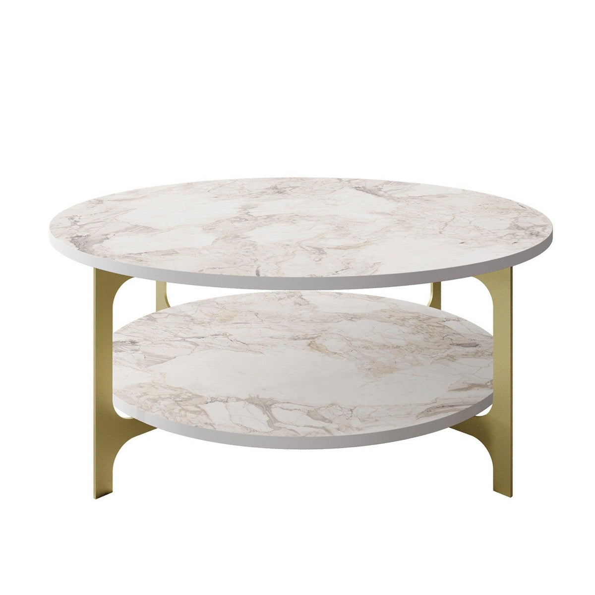 Auriu - Alb - 90x37x90 cm | SKU: 541HDL1213 | Măsuță de cafea Versy, varianta Auriu - Alb - 90x37x90 cm, produs pentru amenajarea locuinței, disponibil online în România la CasaMob