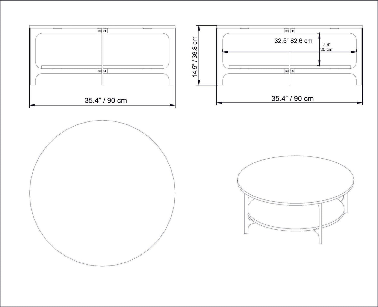 Măsuță de cafea Versy, Diverse culori, Diverse dimensiuni - Auriu - Alb - 90x37x90 cm | SKU: 541HDL1213 | Măsuță de cafea Versy, varianta Auriu - Alb - 90x37x90 cm, produs pentru amenajarea locuinței, disponibil online în România la CasaMob