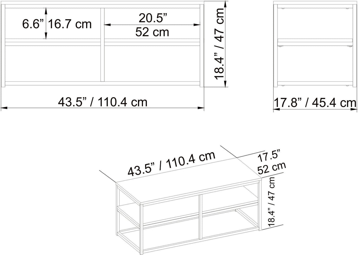 Mobilier Forteaus 110x52 - Walnut Black, SKU 541HDL1234