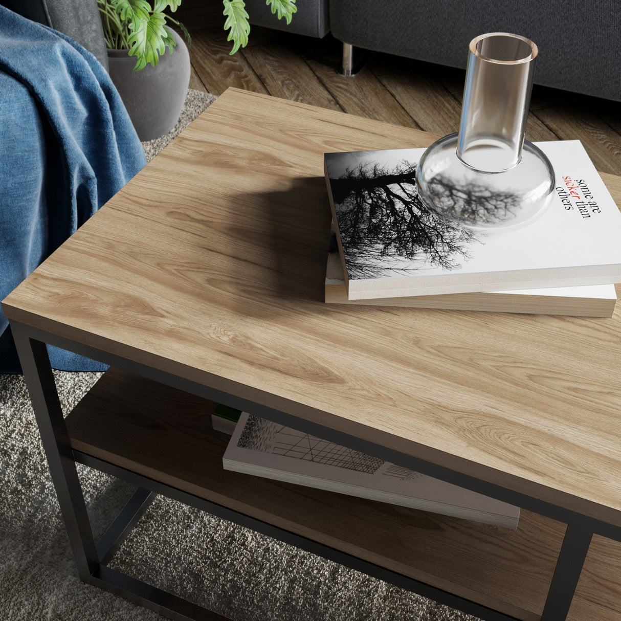 Mobilier Forteaus 110x52 - Walnut Black, SKU 541HDL1234