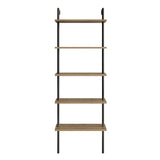 Bibliotecă Paula, Diverse culori, 60x22x174 cm - Nuc - Negru | SKU: 541HDL1306 | Bibliotecă Paula, 60x22x174 cm, varianta Nuc - Negru, produs pentru amenajarea locuinței, disponibil online în România la CasaMob